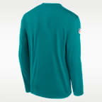 Playera de manga larga Nike Dri-FIT de la NFL para hombre Miami Dolphins Alt Legend Small Logo