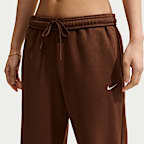 Nike Studio Fleece Medium Weight Women's Mid-Rise Open-Hem Trousers