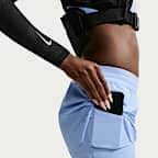 Shorts de correr Dri-FIT de tiro medio 2 en 1 para mujer Nike Swift