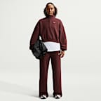 Nike Studio Fleece Medium Weight Women's Oversized 1/4-Zip Cropped Top
