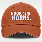 Gorra universitaria Nike ajustable para hombre Texas Primetime Chant Club