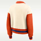 Clemson Legacy Women's Nike College Cropped Oversized 1/4-Zip Crew