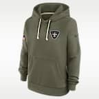 Sudadera con gorro sin cierre Nike Dri-FIT de la NFL para mujer New Orleans Saints Salute to Service Sideline