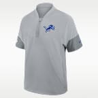 Playera de manga corta Nike de la NFL de medio cierre para hombre Detroit Lions Sideline Coach