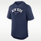 New York Yankees Arched Wordmark Men's Nike Dri-FIT MLB Hooded T-Shirt