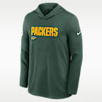 Green Bay Packers Pure Fury Sideline Men's Nike Dri-FIT NFL Long-Sleeve Hooded Top