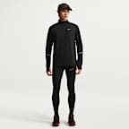 Nike Miler 男款 Therma-FIT 冬季半長式拉鍊跑步上衣