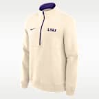 LSU Primetime Primary Logo Men's Nike College 1/2-Zip Crew