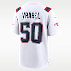 Jersey de juego Nike de la NFL Game para hombre Mike Vrabel New England Patriots Retired