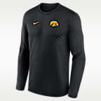 Iowa Sideline Legend Small Logo Men's Nike Dri-FIT College Long-Sleeve T-Shirt