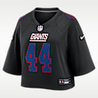Cam Skattebo New York Giants Women's Nike NFL Cropped Tundra Game Jersey