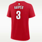Playera Nike de la MLB para mujer Bryce Harper Philadelphia Phillies