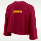 Jersey cropped Nike Dri-FIT de la NFL para mujer Washington Commanders Rewind Fashion