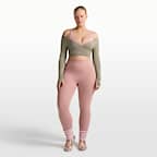 Bra de corte largo con cuello en V para mujer NikeSKIMS Matte