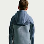 Nike Sportswear Tech Fleece Tam Boy Fermuarlı Genç Çocuk Kapüşonlu Üst