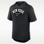 New York Yankees Arched Wordmark Men's Nike Dri-FIT MLB Hooded T-Shirt
