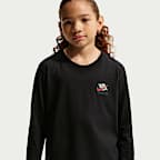 Playera de manga larga para niños grandes Nike Sportswear