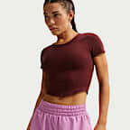 Short doublé à taille mi-basse 8 cm Dri-FIT Nike One pour femme