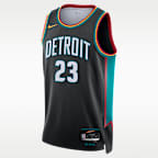 Jaden Ivey Detroit Pistons City Edition Men's Nike NBA Swingman Jersey