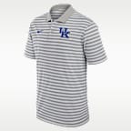 Polo universitario Nike Dri-FIT para hombre Kentucky Wildcats Primetime Victory Striped