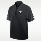 New Orleans Saints Sideline Coach Men's Nike NFL 1/2-Zip Short-Sleeve Jacket