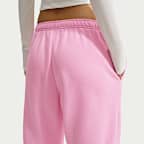 Pants de tiro medio con puño para mujer Nike Studio Fleece Lightweight "French Terry"