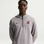 Sudadera con gorro de entrenador de básquetbol para hombre Washington State Cougars Nike NCAA
