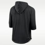 Miami Marlins Authentic Collection Flux Men's Nike Dri-FIT MLB 3/4-Sleeve Hooded T-Shirt