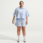 Playera a rayas oversized para mujer (talla grande) Nike Sportswear Chill Poplin