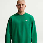 Sudadera de cuello redondo de tejido Fleece para hombre Nike Club