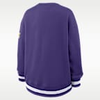 Sudadera de cuello redondo sin cierre oversized universitaria Nike LSU Legacy Phoenix para mujer