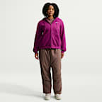 Sudadera con gorro de cierre completo para mujer (talla grande) Nike Studio Fleece Medium Weight