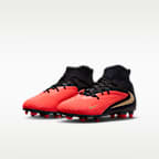 Tacos de fútbol para terrenos múltiples para niños grandes Nike Jr. Phantom 6 High Club