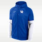Sudadera con gorro y cierre completo universitaria Nike Therma-FIT para hombre Kentucky Primetime
