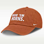 Gorra universitaria Nike ajustable para hombre Texas Primetime Chant Club