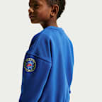 Conjunto de 2 piezas con sudadera de cuello redondo de tejido Fleece Snow Motion para niños talla pequeña Nike Sportswear