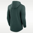 Playera con gorro de manga larga universitaria Nike Dri-FIT para hombre Michigan State Legacy Arch