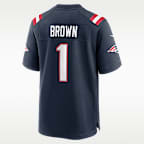 A.J. Brown New England Patriots Men's Nike NFL Game Jersey