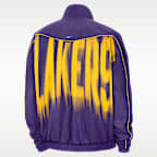 Chamarra de básquetbol de tejido Woven para hombre Los Angeles Lakers Nike Standard Issue