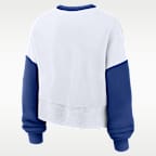 Sudadera de cuello redondo sin cierre Nike de la MLB para mujer Los Angeles Dodgers Primary