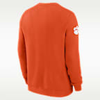 Sudadera de cuello redondo sin cierre universitaria Nike para hombre Clemson Sideline Club