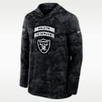 Las Vegas Raiders Salute to Service Sideline Men's Nike Dri-FIT NFL Long-Sleeve Hooded Top