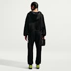 Sudadera con gorro cropped oversized de cierre completo para mujer Nike Studio Fleece Medium Weight