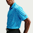 Nike Par Dri-FIT Grass Print Erkek Golf Polo Üstü