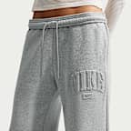 Nike Studio Fleece Medium Weight Women's Mid-Rise Wide-Leg Trousers