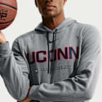 Sudadera con gorro de entrenador de básquetbol para hombre Connecticut Huskies Nike NCAA