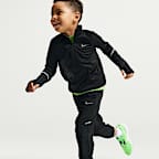 Nike Younger Kids' Dri-FIT Miler Quarter-Zip Top and Trousers Set
