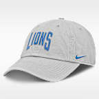 Gorra ajustable Nike de la NFL para hombre Detroit Lions Primetime Club Arched