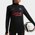 Träningströja för fotboll i stickat material Paris Saint-Germain Strike Nike Dri-FIT för ungdom