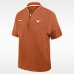 Chamarra universitaria con gorro de medio cierre de manga larga Nike para hombre Texas Sideline Coach